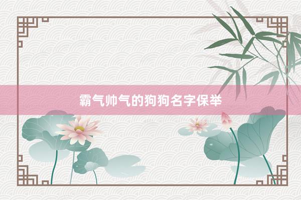 霸气帅气的狗狗名字保举