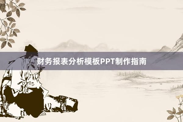 财务报表分析模板PPT制作指南
